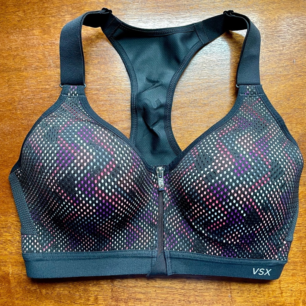 Victoria’s Secret 32C Sport VSX Sports Bra w/ Front Zip Adjustable Straps
